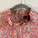 J.Crew Blouse Liberty Print Phoebe Floral Ruffle Neck Long Sleeves Top Sz S EUC Photo 6