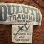 Duluth Trading Co. 100% Shetland Wool pull over sweater L cozy cabincore Orange Size L Photo 8