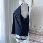 Universal Standard Game by Freestyle Navy Asymmetrical Hem Tank Women’s L 22-24 Photo 2