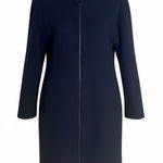 COS  Womens Full Zip Jacket 100% Wool Size 4 Lined Navy Blue Photo 0