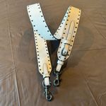 Coach Novelty Strap Leather Chalk Gunmetal Rivets Photo 4