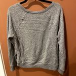 Victoria's Secret VGUC  GRAY AND BLACK LACE FRONT CREWNECK SWEATSHIRT SIZE MEDIUM Photo 4