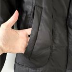 Platinum Utex Down High Collar Puff Long Coat in Black Size S Photo 2