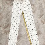 J.Crew Toothpick Mini Star Print Skinny Jeans Cream White Navy Mid Rise 24 Photo 2