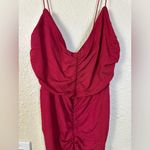 ASOS Ruched Bodycon Dress in Oxblood SZ 10 NWT Red Photo 9