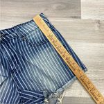 Freestyle Revolution Pinstriped Raw Hem High Rise Jean Shorts Juniors 7 Photo 7