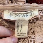 Forever 21  Women's Sheer Crochet Floral‎ Lace Fringe Cropped Tank Top Size M Photo 2