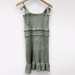 Mable L Pastel Green Mini Dress Badale Smocked Ruffles Satin Coquette Feminine Size L Photo 1