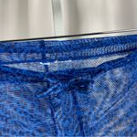 Women's Large Vibrant Sheer Blue Pants Vacation Pool Coverup Rave Concert Print Photo 2