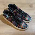 Steve Madden Brody Embroidered Floral Sneakers Black Ribbon Laces Women 8M Photo 5