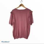 Kate Spade  Light Pink Eyelet Ruffle Short Sleeve Sweater Photo 8