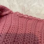 Pretty Little Thing woman’s Pink Chunky Knit Open Front Cardigan sweater Large Photo 7