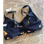 Aerie Offline By Goals Plunge Sports Bra True Black Floral Size Medium Photo 6