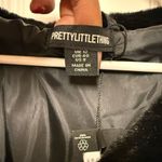 Pretty Little Thing Jacket Faux Fur Balloon Sleeved Hooded Black Size 8 Cozy Comfy Photo 2