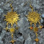 2/$29 or 3/$39 NWOT Gold Sun and Star Dangle Earrings Photo 3
