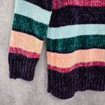Westbound Electric Cozy Whimsy  Multi Color Block Stripe Pullover Sweater Medium Photo 4