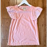Anthropologie  Pepin coral ruffle eyelet cotton top Small Photo 9