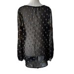 Loft Black Sheer See Through Shirt Women Top Size Medium | 60-53 Photo 1