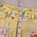 Ralph Lauren Lauren  Yellow Floral High Waisted Linen Vintage Shorts 6 Photo 7