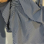 Kona Sol one piece swimsuit gingham plaid ruffle preppy classic removeable straps beach Photo 5