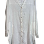 Sigrid Olsen 🆕 White Linen Button Up Shirt Photo 0