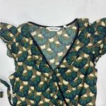 NAF NAF Green and Cream Patterned Mini Dress Black Size 36 Photo 1