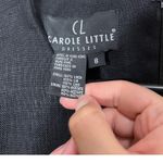 Vintage Carole Little Dress Womens Dress Linen Embroidery Black Size 8 Photo 5