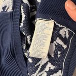 Rebecca Minkoff Okina Knit Crop Blue/White Sleeveless Blouse Size Large Photo 4