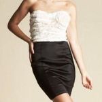 Bebe Silk Rosette Appliqué Strapless Dress Photo 1