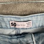 SO Goods For Life Patchwork Denim Shorts Juniors' 11/30W Shortie Blue Y2K Frayed Size undefined Photo 2