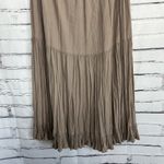 Route 66  Clothing Taupe Tiered Maxi Skirt One Size Elastic Waist Boho Western Photo 3