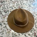 J.Crew  Packable straw hat Brown Wide-Brim Hat with white Band M-L Photo 2