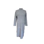 A New Day  Midi Gray Sweater Dress Side Slit High Neck Long Sleeve XS NWT Photo 2