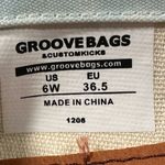 Groove Bags Slip On Shoes Women's 6 Colorwheel Casual Canvas Flat Custom Kicks Blue Photo 6