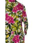 Pappagallo Women Top Tropical 3/4 Tie Sleeve Sand Hibiscus V Photo 8