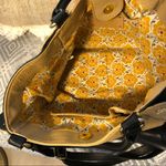 Emma Fox  Large Tan/Black Leather Gold accent Purse Photo 12