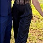 Katie May  Black Tink Lace Bustier Sleeveless Wide Leg Jumpsuit XL Photo 0