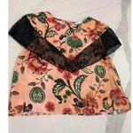 ZARA Women’s  Floral Print Lace Crop Top Tank Size Small Photo 0