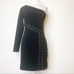 Parker  davita lace up one shoulder dress black sz S Photo 8
