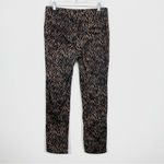 Chico's Chico’s Brown & Black Zebra Squiggle Print High Rise Crop Slim Pants Photo 1