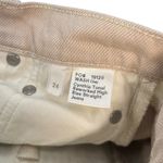 Reformation Cynthia Tonal Reworked High Rise Straight Jeans Cream Size 24 Photo 13