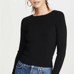 Ramy Brook NWT Womens Black Lucas Open Back Lace-Up Knit Sweater Large Photo 0