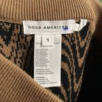 Good American  Intarsia Brown Knit Flare Pants Size 1 (S) Photo 3