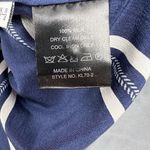 IRIS & INK Maxi Shirt Dress 100% Silk Navy Blue Striped Collared Size US 4 Photo 6