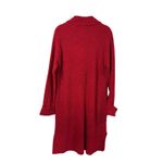 Susan Bristol Vintage Women Red Button Wool Boucle Long Cardigan Sweater Coat M Photo 1