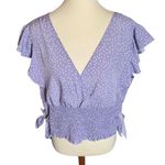 SheIn Polka Dot Crop Top With Scrunched Bottom Photo 0