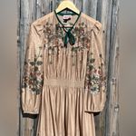 Vintage 1970 JERELL OF TEXAS Floral Dress Tan Size undefined Photo 3