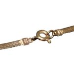 Vintage 14k Solid Gold 585 Gold Herringbone Flat Necklace Made in Italy Photo 6