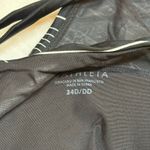 Athleta Bikini Top sz 34D/34DD Black Stripe Bikini Top High Neck Strappy Back Photo 5