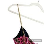 H:ours  NWT Sybila Fuchsia and Gold Shiny Sequin Cut-Out Party Mini Dress Medium Photo 6